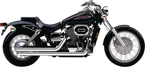 Cobra 2-into-2 Street Rod Slash Down Speedster Exhaust System Chrome (1924)