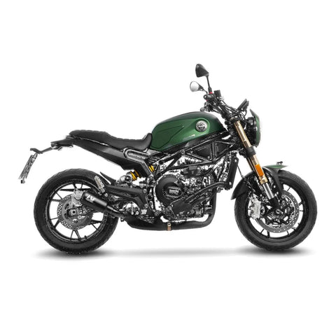 LeoVince LV-10 Full Black Slip-on Muffler Stainless Steel Ece Benelli Trail / Leoncino