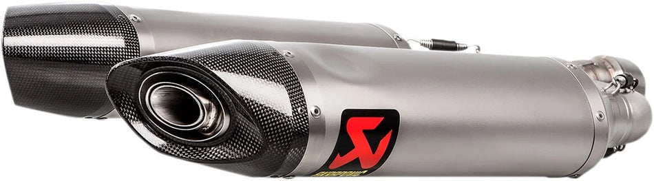 Akrapovic Slip-on Line Dual Muffler Titanium Aprilia Shiver