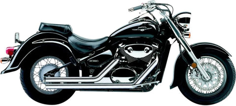 Cobra Street Rod 2-into-2 Straight-Cut Exhaust System Chrome (3717T)