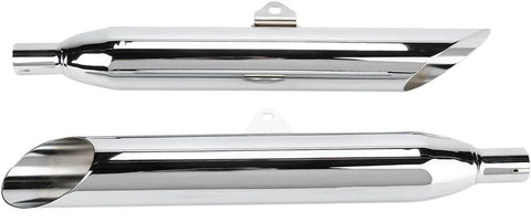 Cobra Slip-on Muffler Chrome with Slash Cut Tip (2173SC)