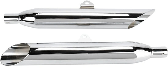 Cobra Slip-on Muffler Chrome with Slash Cut Tip (2173SC)