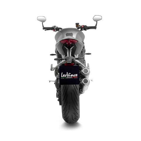 LeoVince LV-10 Dual Slip-on Muffler Stainless Steel Ece