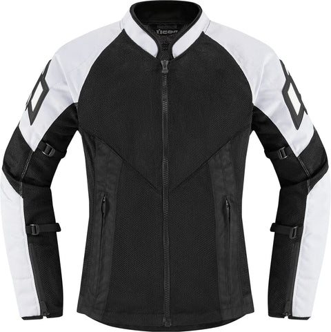 ICON Mesh AF Women's CE Textile Jacket Black/White