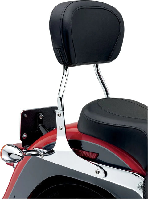 Cobra Short Round Sissy Bar Chrome with Pad (602-1301)