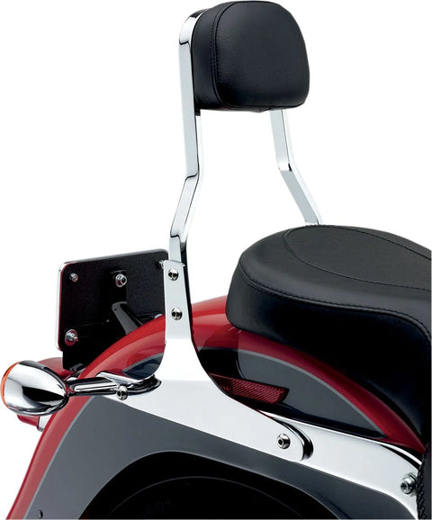 Cobra Short Square Sissy Bar Chrome with Pad (602-1200)