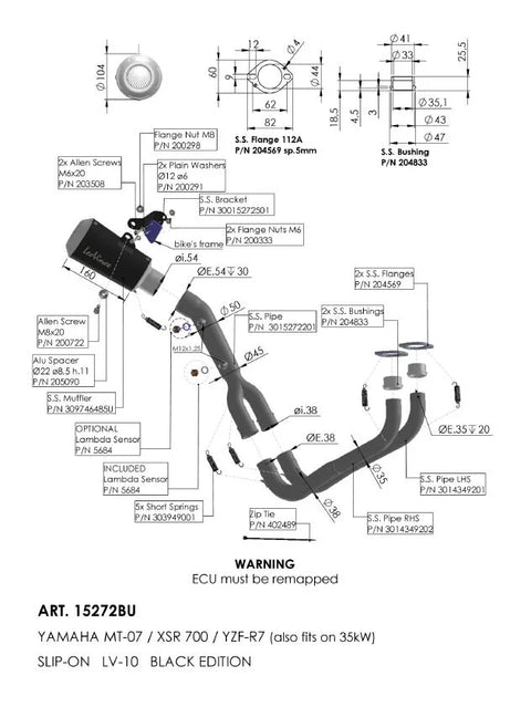 LeoVince V-10 Black Edition Full System Exhaust