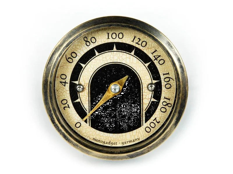 Motogadget motoscope tiny vintage Analogue Speedometer Brass Finish