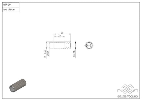 Gilles Tooling Toe Piece Right Black