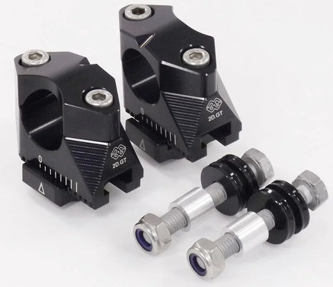 Gilles Tooling 2DGT Adjustable Handlebar Risers Black (2DGT-02-04)