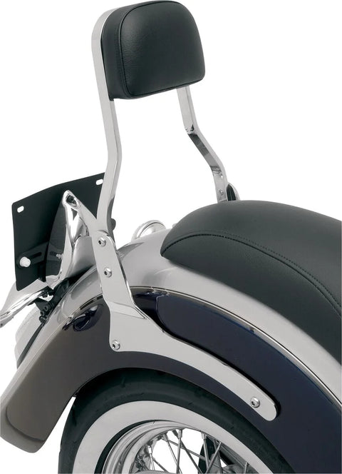 Cobra Short Square Sissy Bar Chrome with Pad (02-5740)