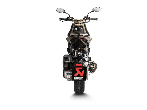 Akrapovic Slip-on Line Muffler Black Stainless Steel Carbon End Cap Italjet Dragster