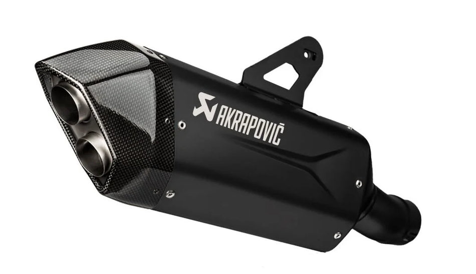 Akrapovic Slip-on Line Muffler Black Titanium Carbon End Cap BMW