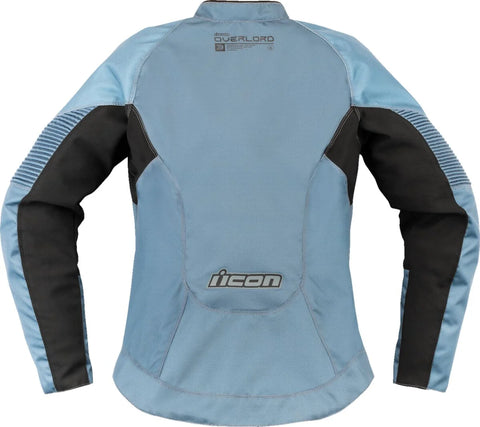 ICON Overlord 3 Women's Textile Jacket Black/Light Blue