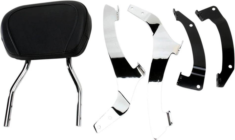 Cobra Tall Round Sissy Bar Chrome with Pad (02-7634)