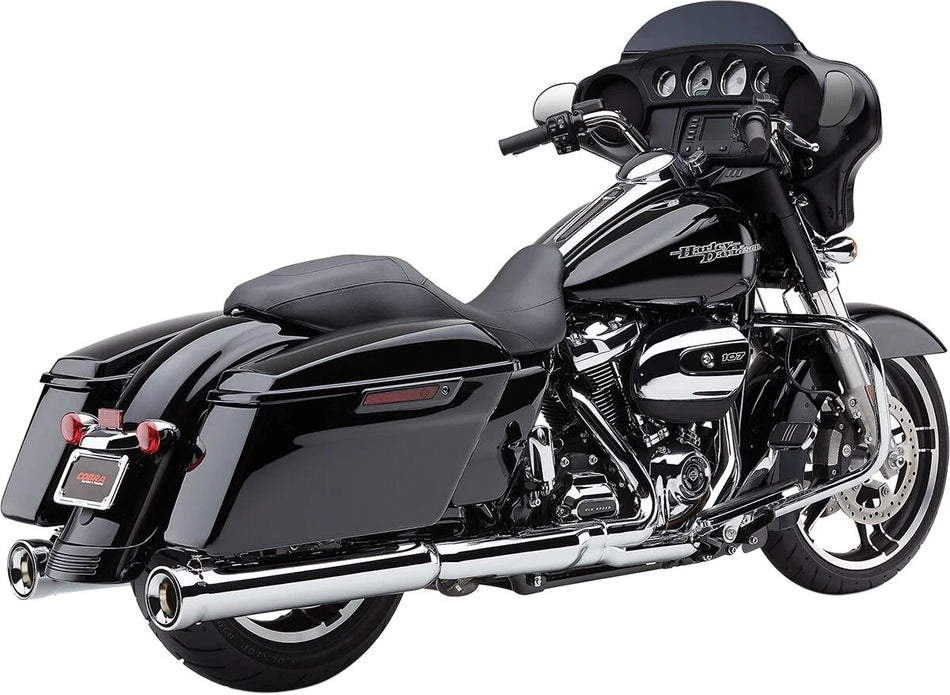 Cobra 4-1/2" Round Slip-on Neighbor Hater Mufflers Chrome