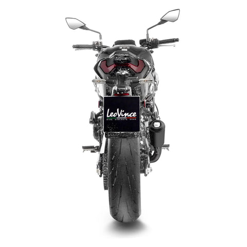 LeoVince LV-10 Full Black Slip-on Muffler Stainless Steel Ece Kawasaki (15270FB)