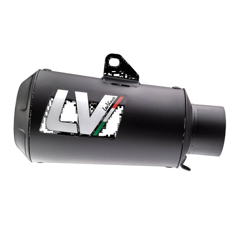 LeoVince LV-10 Full Black Slip-on Muffler Stainless Steel Ece Benelli Trail / Leoncino