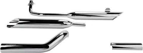 Cobra Slip-on Mufflers Chrome with Slash Cut Tip (2164SC)