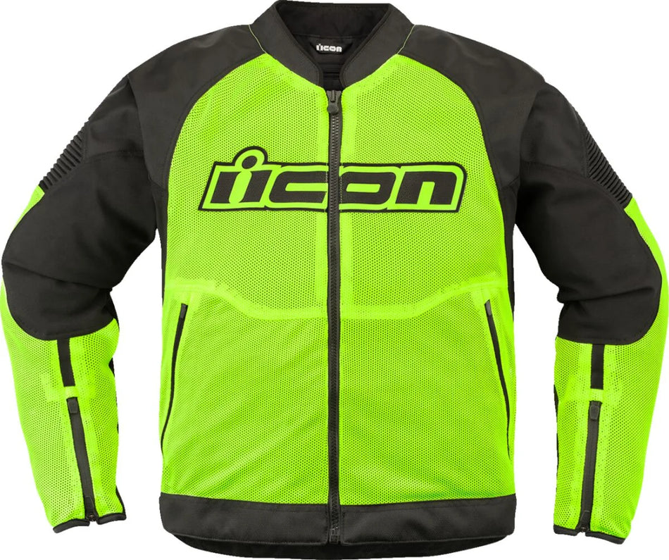 ICON Overlord 3 Mesh Textile Jacket Black/Hi-Vis Yellow