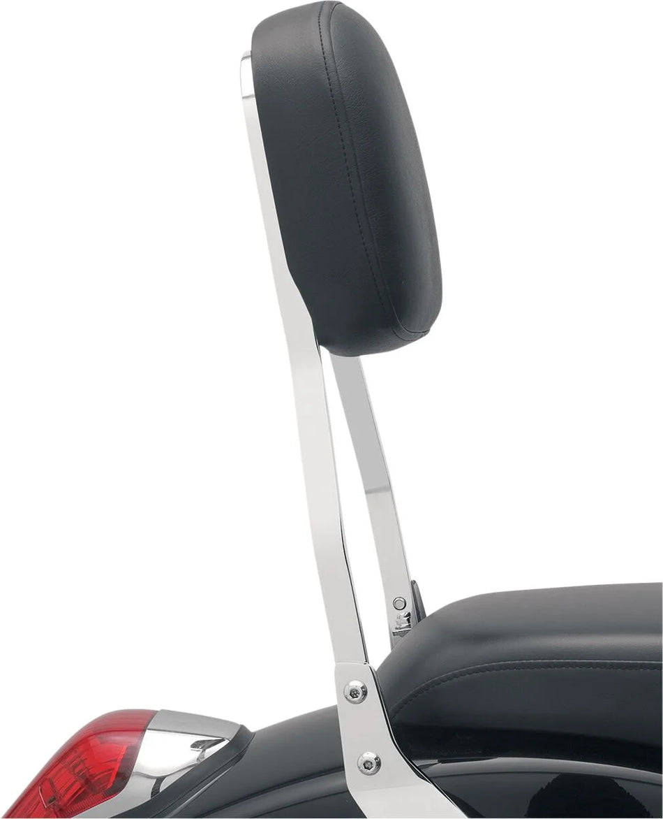 Cobra Short Square Sissy Bar Chrome with Pad (02-5615)