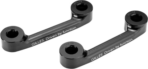 Gilles Tooling Motorcycle Pillion Peg Blanking Covers Black (PPC-08-KIT-B)