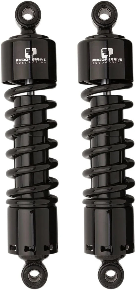 Progressive Suspension 412 Series Heavy-Duty Shocks Without Covers Black 12"