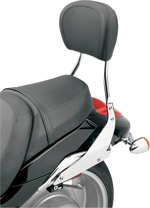 Cobra Short Round Sissy Bar Chrome with Pad (02-8770)