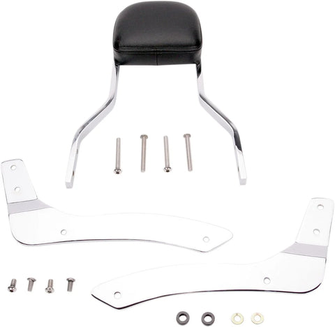 Cobra Short Square Sissy Bar Chrome with Pad (02-5825)