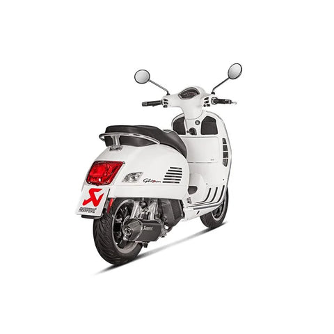 Akrapovic Slip-on Line Muffler Black Stainless Steel Carbon End Cap Vespa (S-VE125SO1-HZBL)
