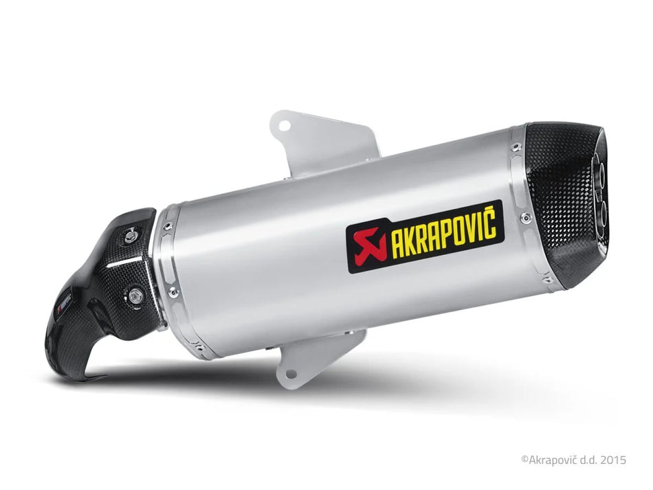 Akrapovic Slip-on Line Muffler Stainless Steel Carbon End Cap Aprilia & Gilera
