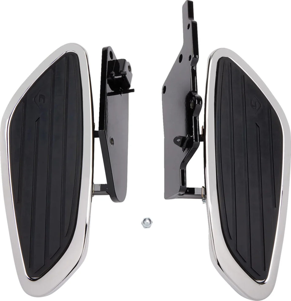 Cobra Swept Front Floorboard Kit Chrome (06-4150)