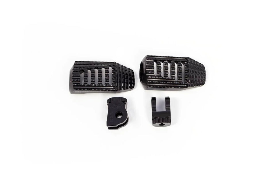 Gilles Tooling California Motorcycle Rider Footpegs Black (RGK-310-UF23-SET-B)