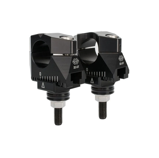 Gilles Tooling 2DGT Adjustable Handlebar Risers Black (2DGT-02-05)