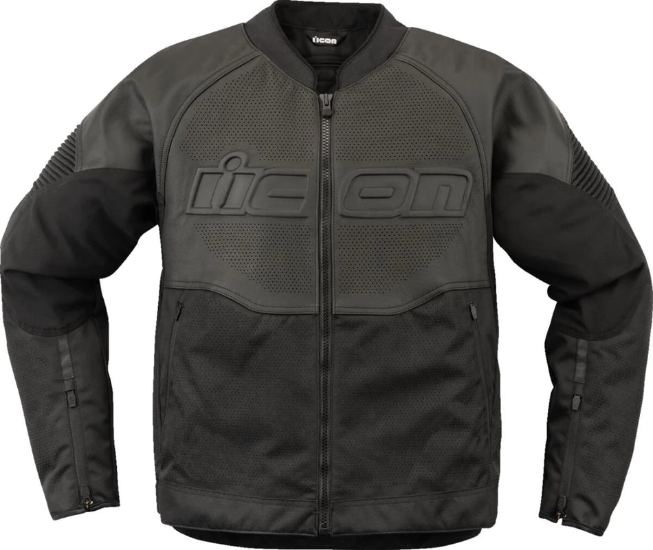 ICON Overlord 3 Leather Jacket Black