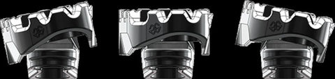 Gilles Tooling Tech-X Enduro Motorcycle Rider Footpegs Black (RGK-350-UF35-SET-B)