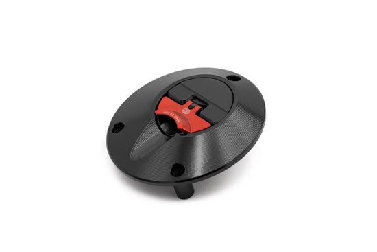 Gilles Tooling FCAP2 Motorcycle Quick-Release Fuel Cap Black/Red (FCAP2-B005-BR)