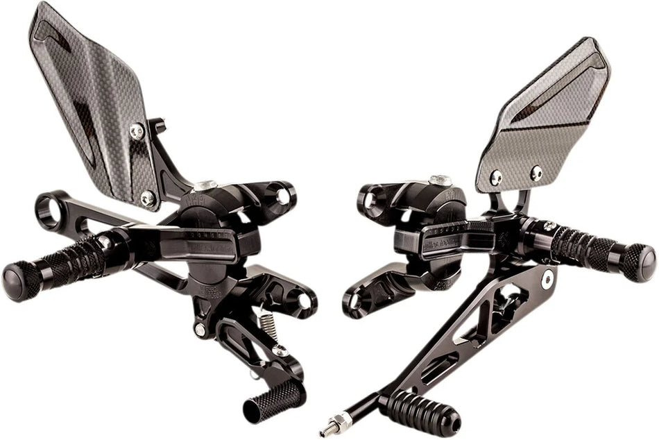 Gilles Tooling VCR38GT Adjustable Motorcycle Rearset Black (VCR-A03)