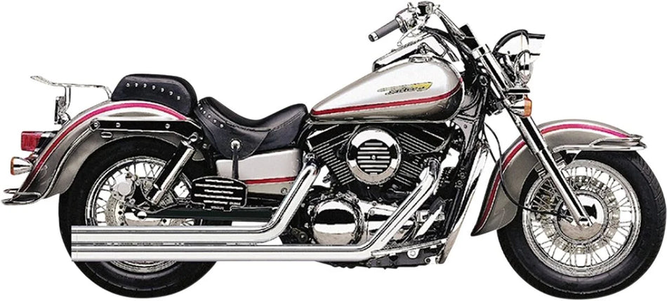 Cobra Hot Rod Speedster Long 2-into-2 Straight-Cut Exhaust System Triple-Chrome with PowerPort (4919T)