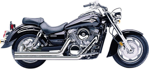 Cobra Speedster Long 2-into-2 Straight-Cut Exhaust System Triple-Chrome with PowerPort