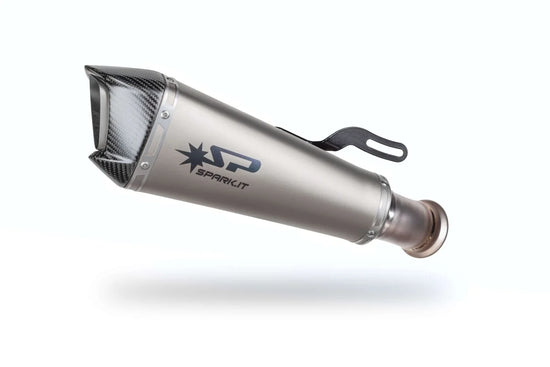 Spark Konix EVO Silencer Titanium with Carbon End Cap, SS Pipe for Lateral Mounting, ECE (GKT0113TOM)