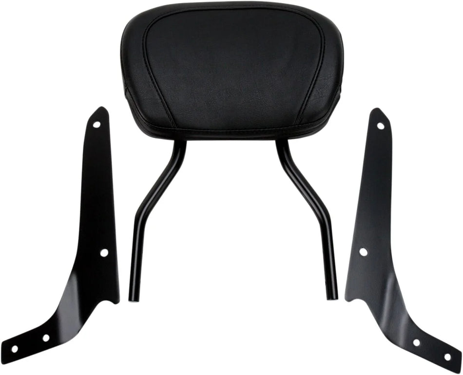Cobra Short Round Sissy Bar Black with Pad