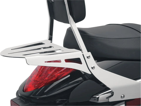 Cobra Laser Cut Sissy Bar Luggage Rack Chrome (02-3600)