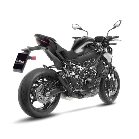 LeoVince LV-10 Full Black Slip-on Muffler Stainless Steel Ece Kawasaki (15270FB)