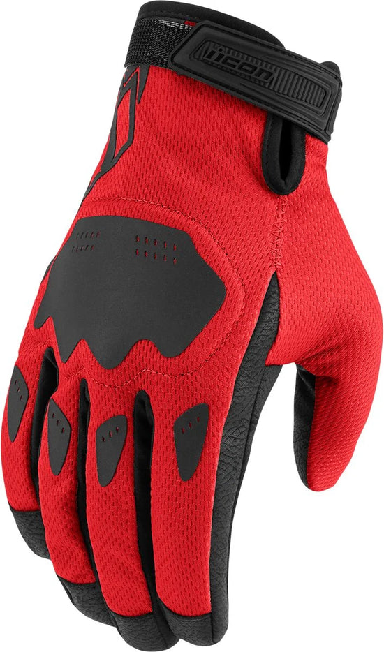 ICON Hooligan CE Gloves Red