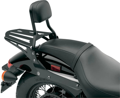 Cobra Laser Cut Sissy Bar Luggage Rack Black