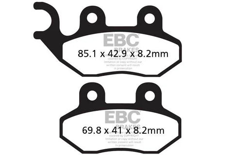 EBC Organic Front & Rear Brake Pads SFAC264