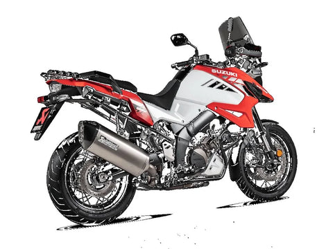 Akrapovic Slip-on Line Muffler Titanium Carbon End Cap Suzuki V-Strom (S-S10SO18-HAFT)