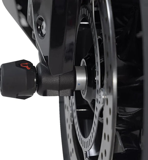 SW-Motech Front Axle Slider Set Black Street Triple , Daytona