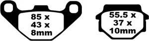 EBC Organic Front & Rear Brake Pads SFA067